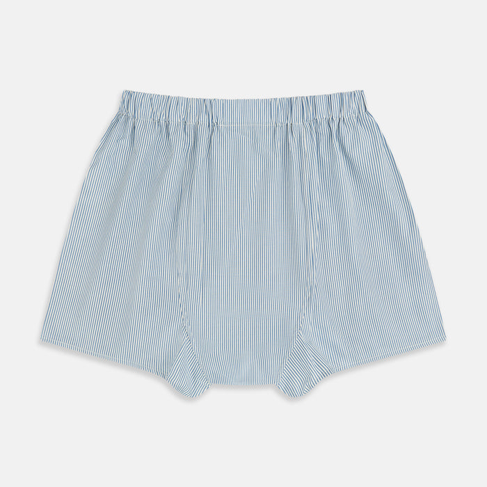 Blue Bengal Stripe Godfrey Boxer Shorts Image 1