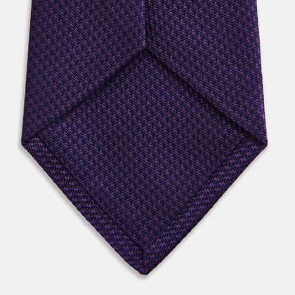 HOUNDSTOOTH NAVY PLUM TIE Image 3