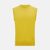 View 1 of product Canary Yellow Cashmere Round Neck Vest