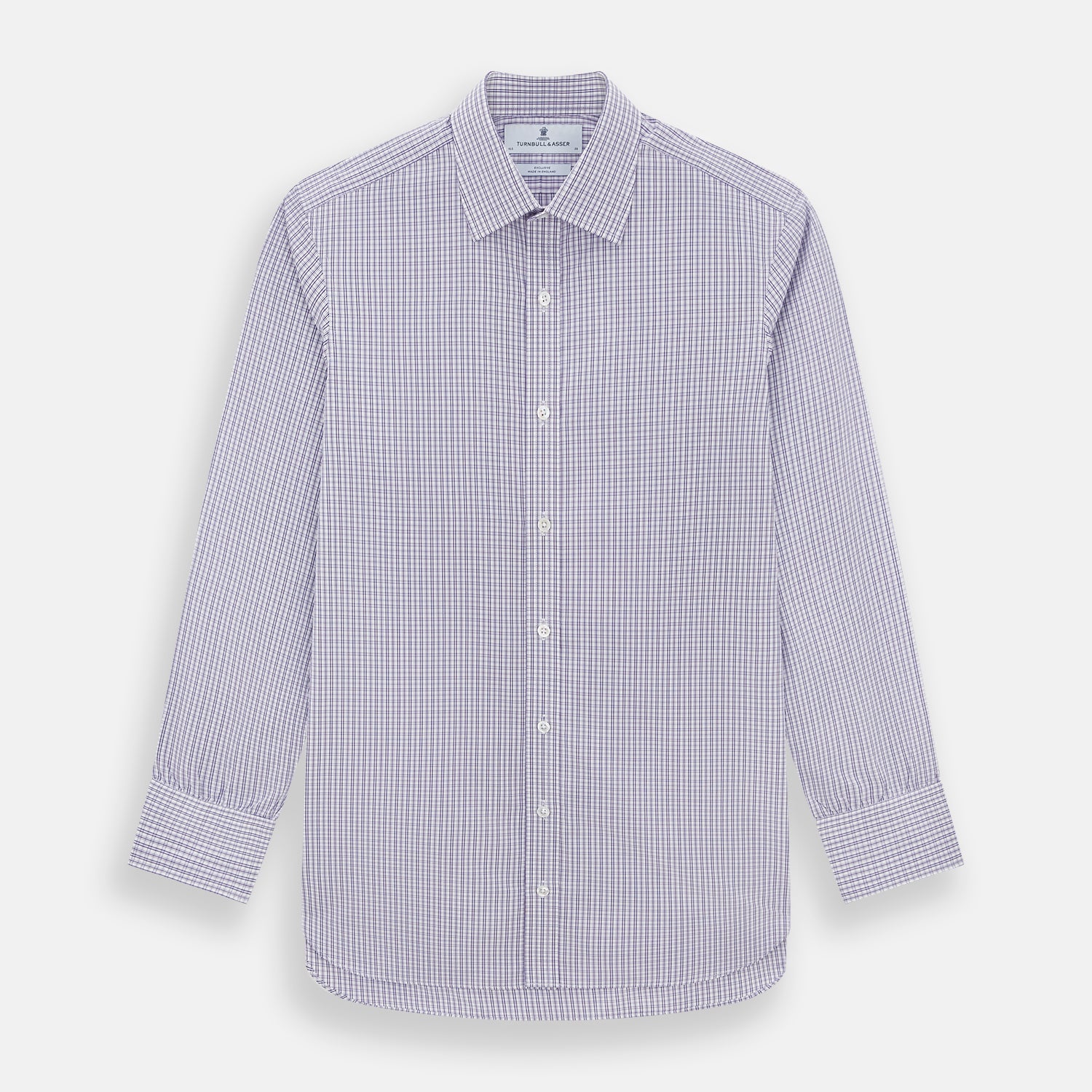 View 1 of product Purple Double Graph Check Mayfair Shirt