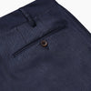 View 2 of product Navy Wool Blend Single Pleated Gerry Trousers