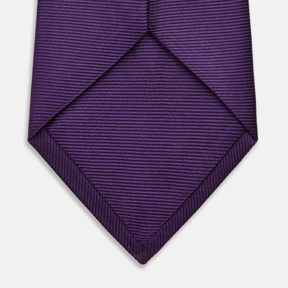 HORIZONTAL TWILL PLUM TIE Image 3