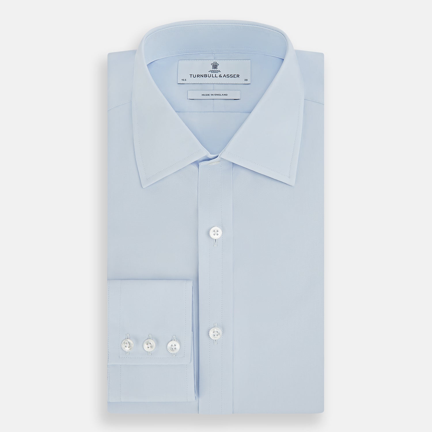 View 5 of product PALE BLUE COTTON REGULAR FIT MAYFAIR SHIRT