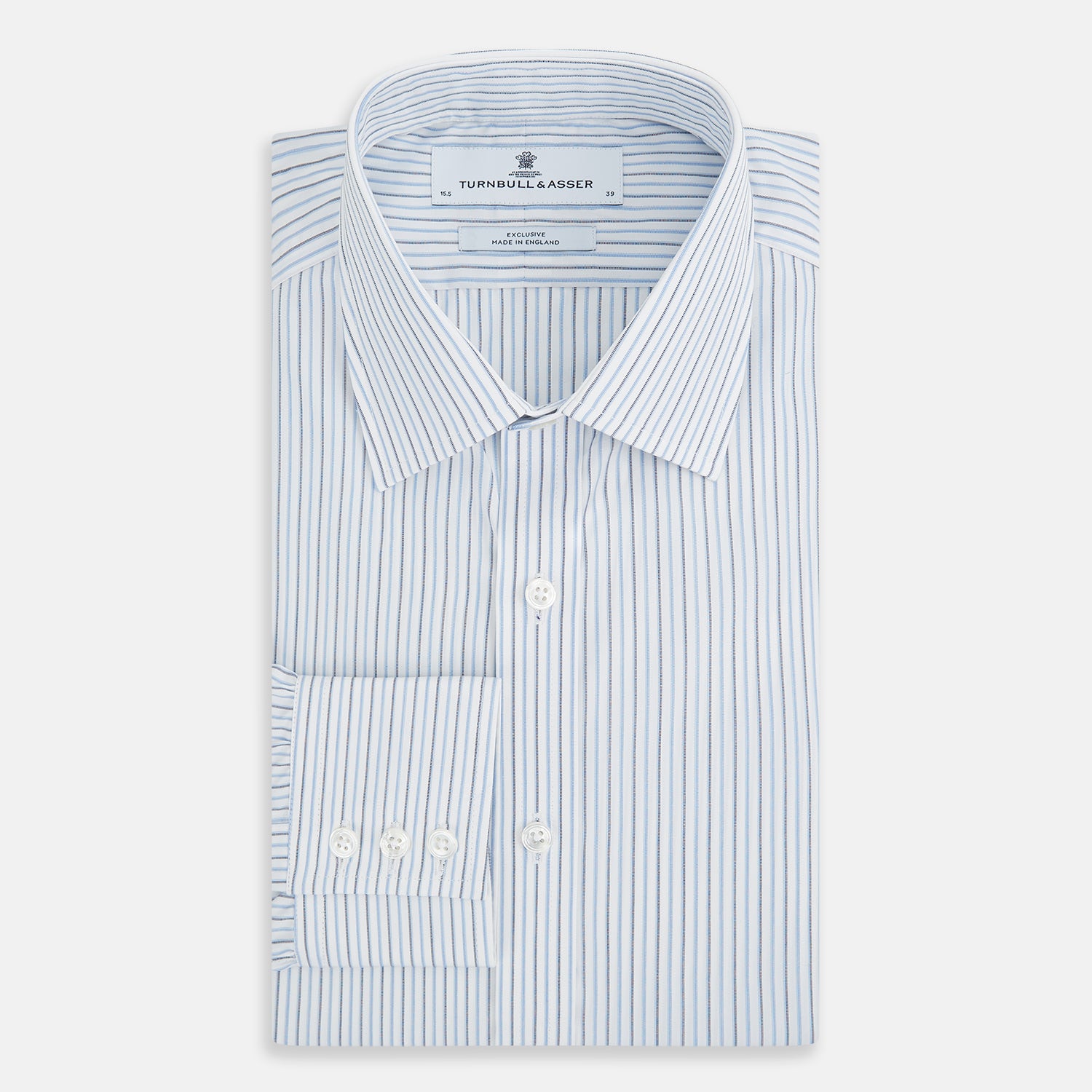View 5 of product Navy and Blue Shadow Stripe Mayfair Shirt
