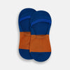 View 2 of product Royal Blue & Orange No-Show Socks