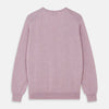 View 3 of product Lilac Heather Paden Cashmere V-Neck Jumper