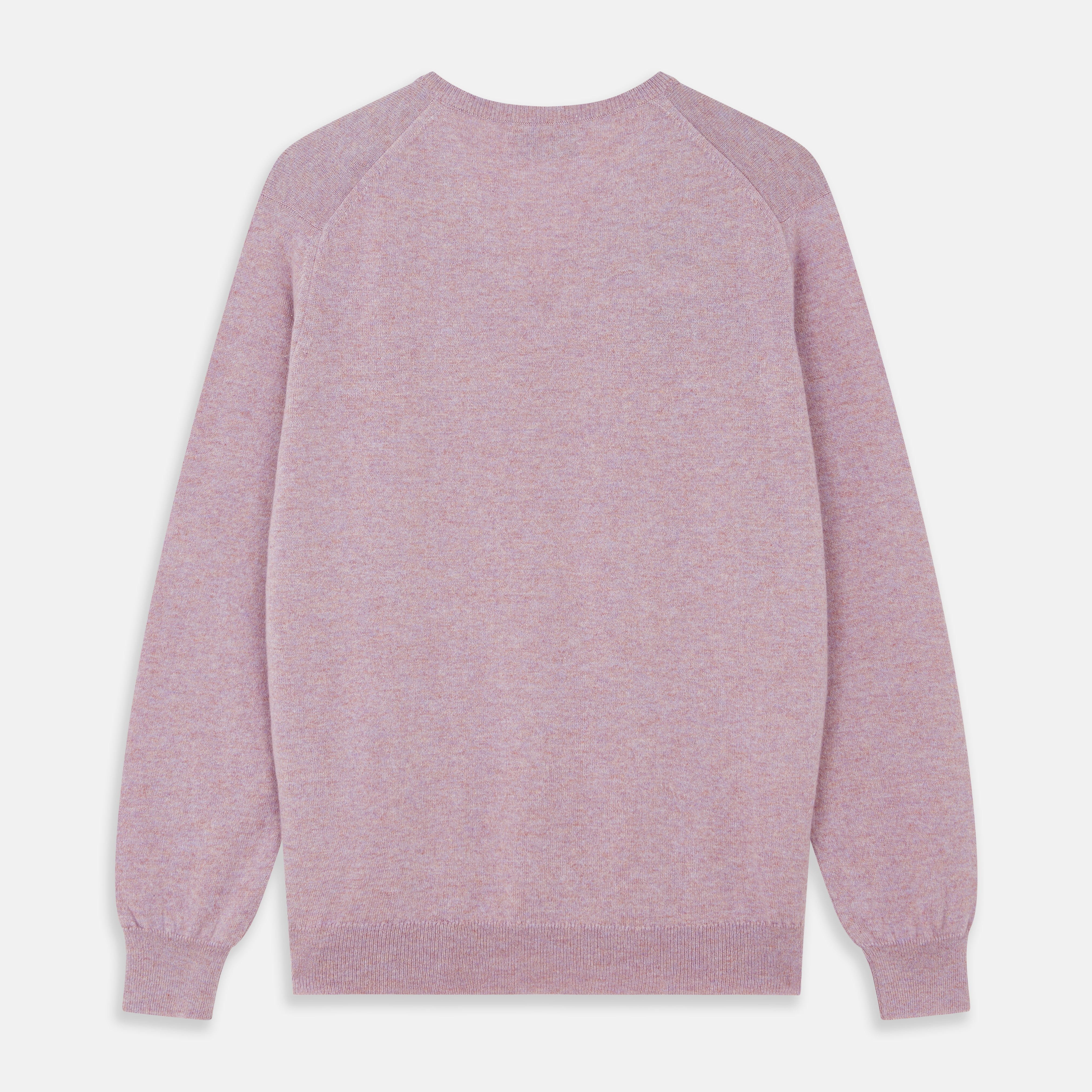 View 3 of product Lilac Heather Paden Cashmere V-Neck Jumper