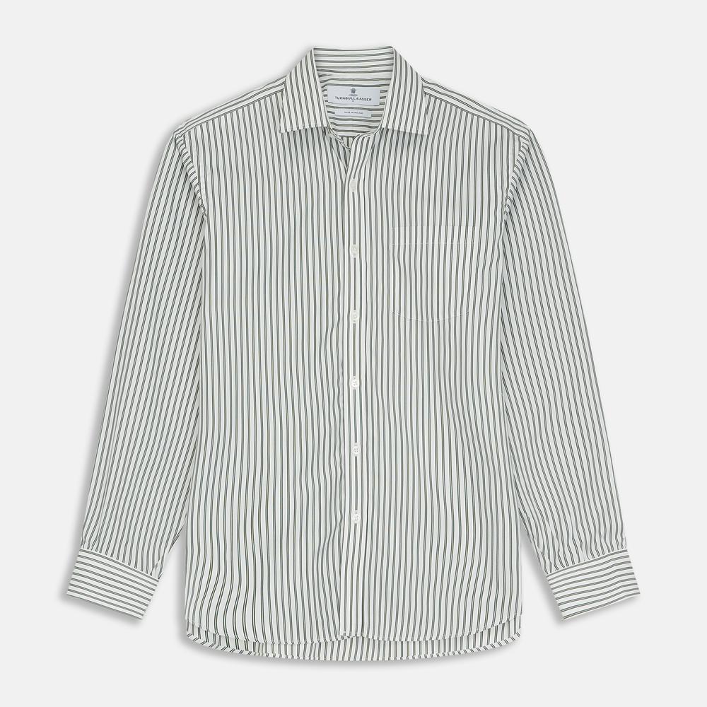 Green Stripe Cotton Fabric