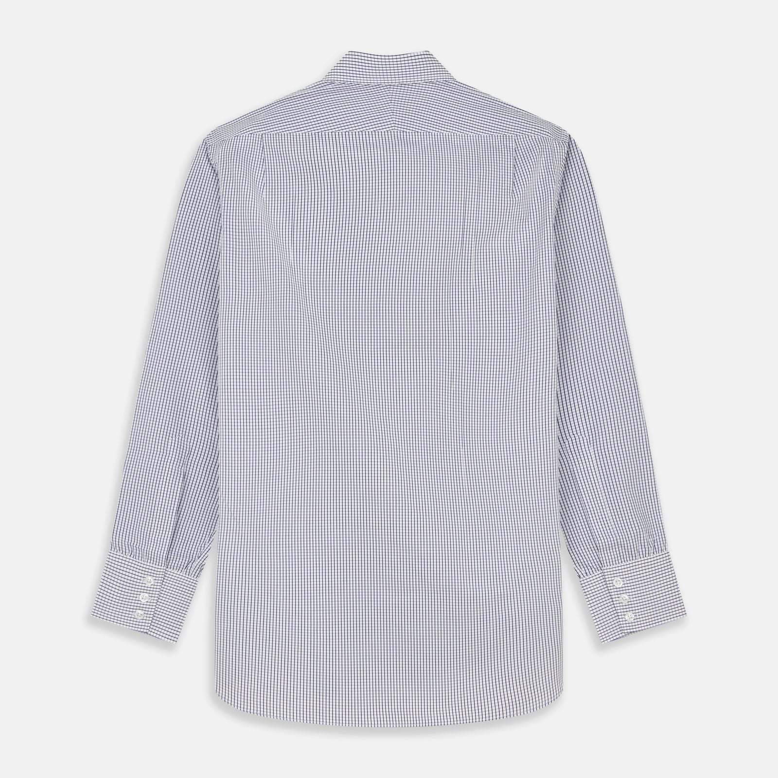 View 5 of product Navy Check Cotton Regular Fit Mayfair Shirt