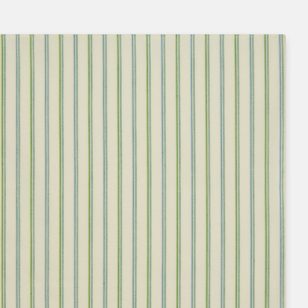 Hand Rolled Green Double Stripe Handkerchief