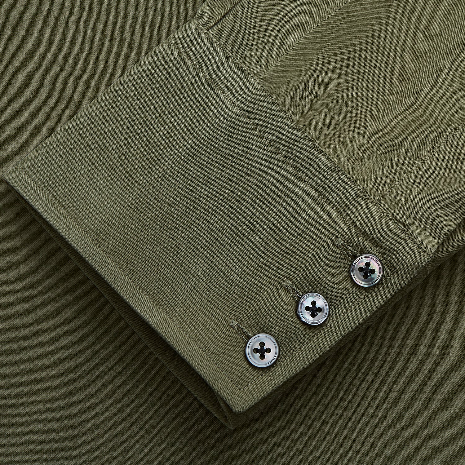 View 3 of product Green Silk Regular Fit Flaxton Shirt