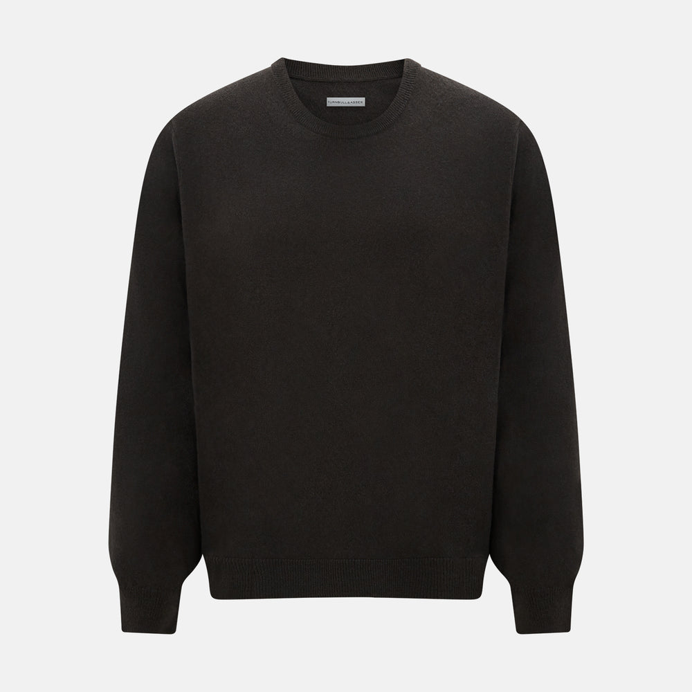 Brown Cashmere Round Neck Jumper