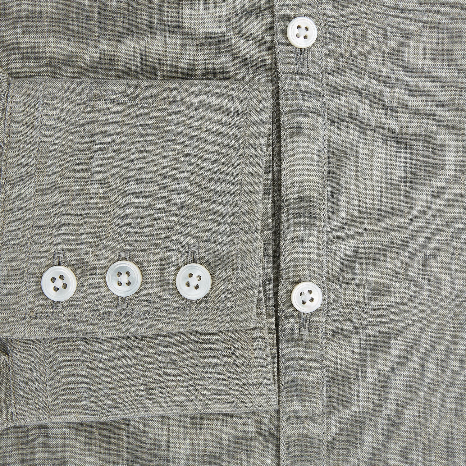 View 4 of product Flint Grey Linen Westminster Shirt