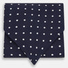 View 1 of product White Dot and Navy Silk Cravat