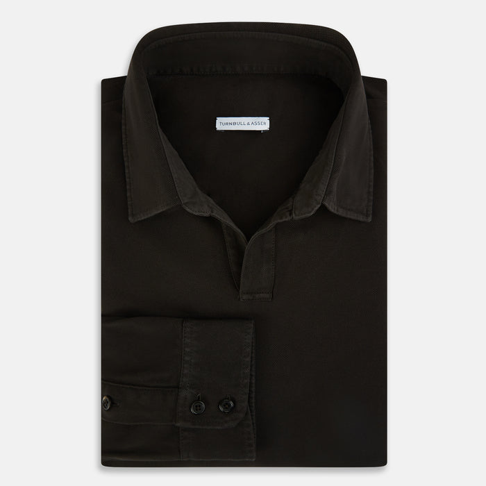 Brown Rugby Polo Shirt Image 4