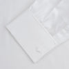 View 4 of product White Herringbone Sea Island Quality Cotton Shirt with T&A Collar and Double Cuffs