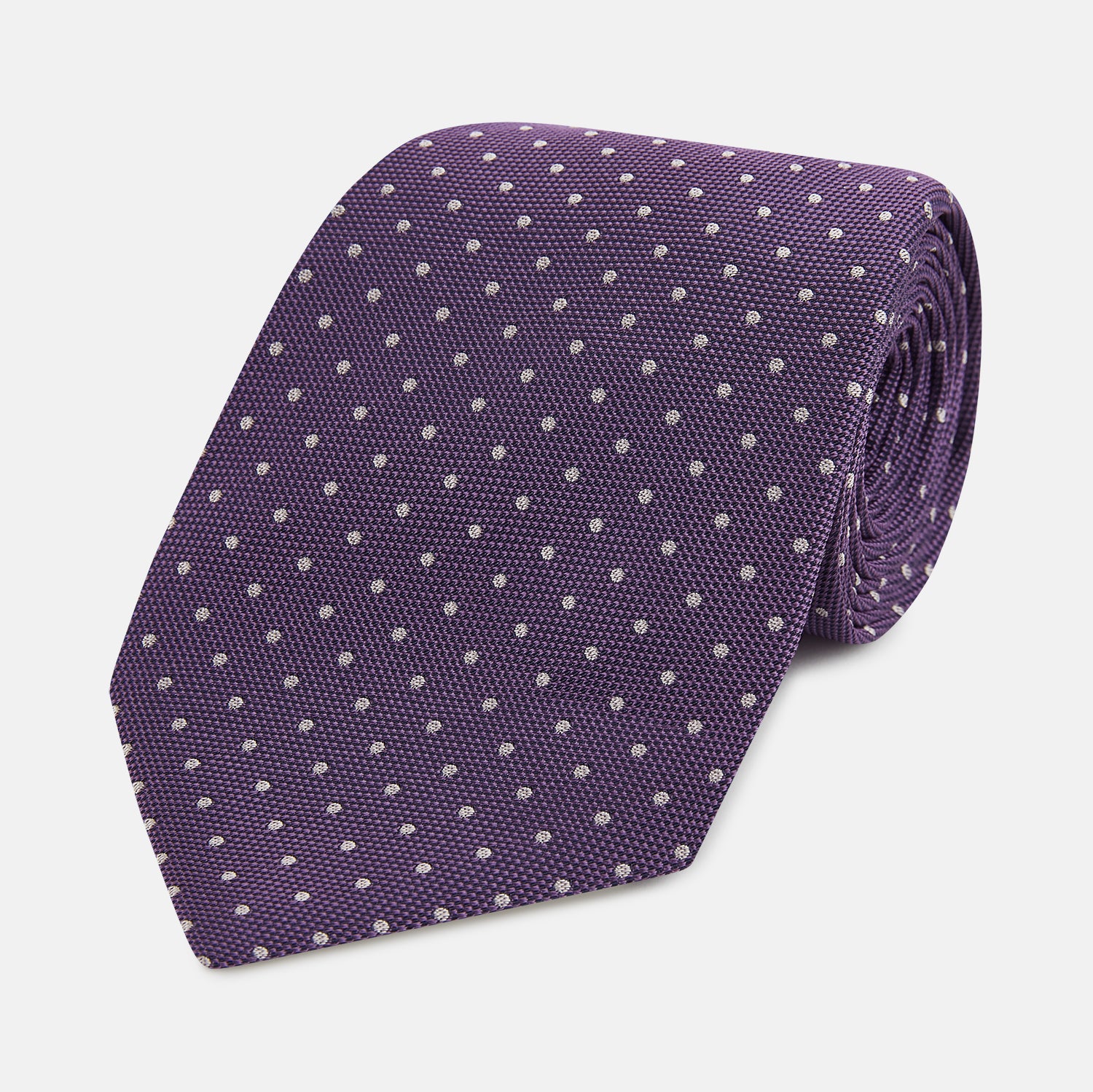View 1 of product Lavender and Purple Micro Dot Silk Tie