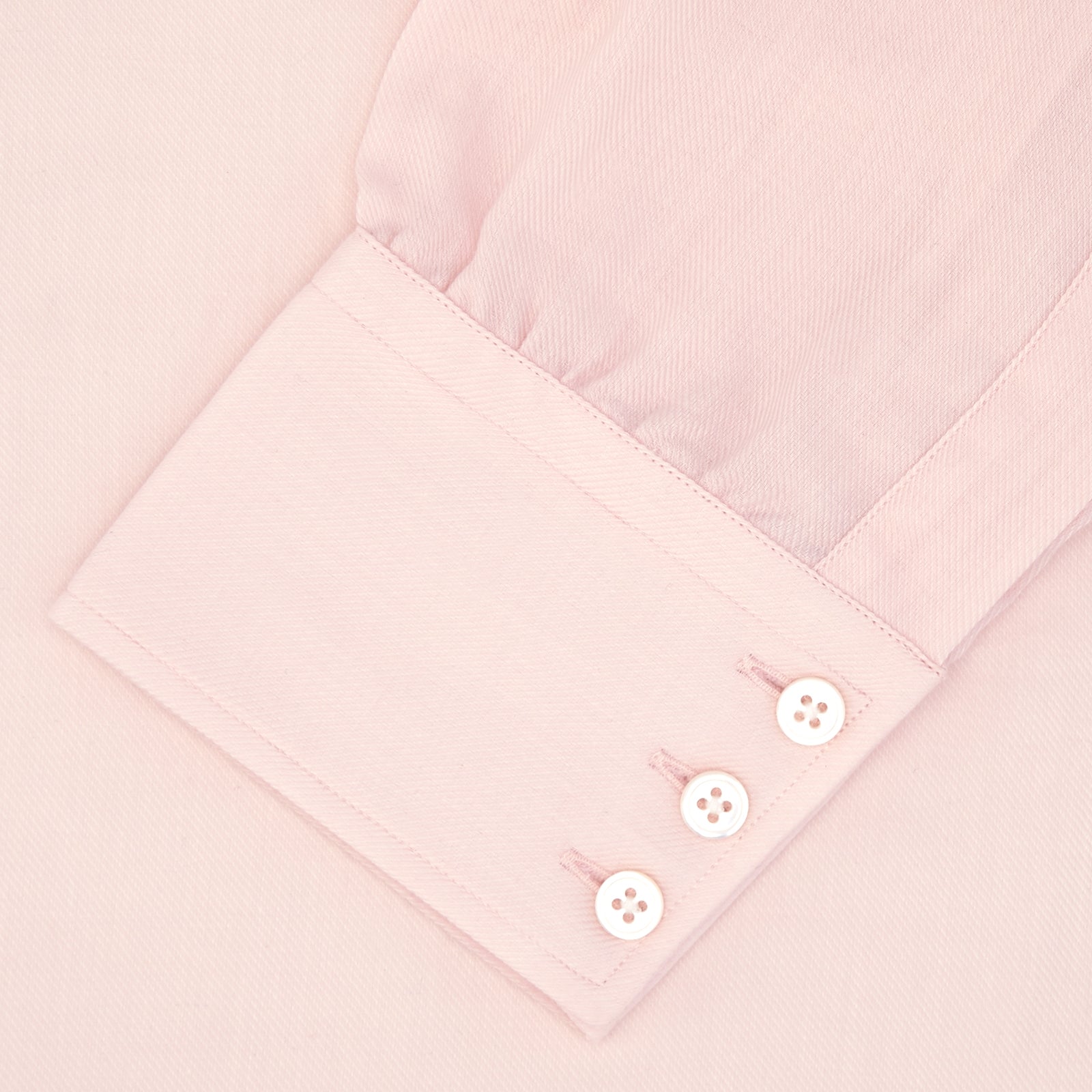 Pink Cashmere Blend Shirt with T&A Collar and 3-Button Cuffs