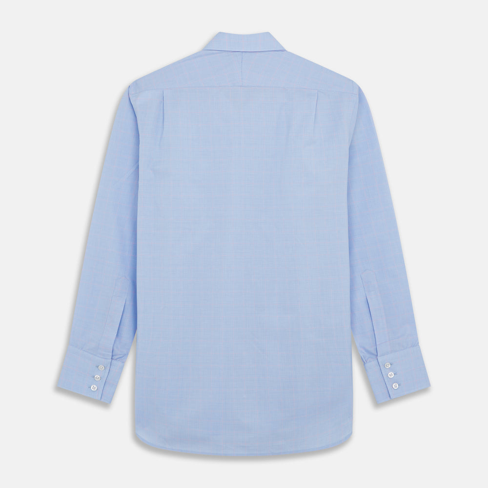 Blue and Pink Prince of Wales Check Mayfair Shirt
