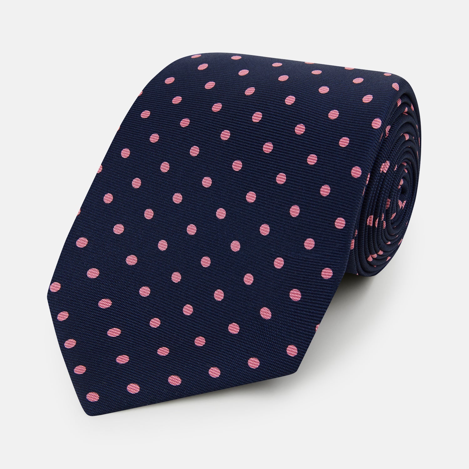 View 1 of product Pink Dot and Navy Silk Tie