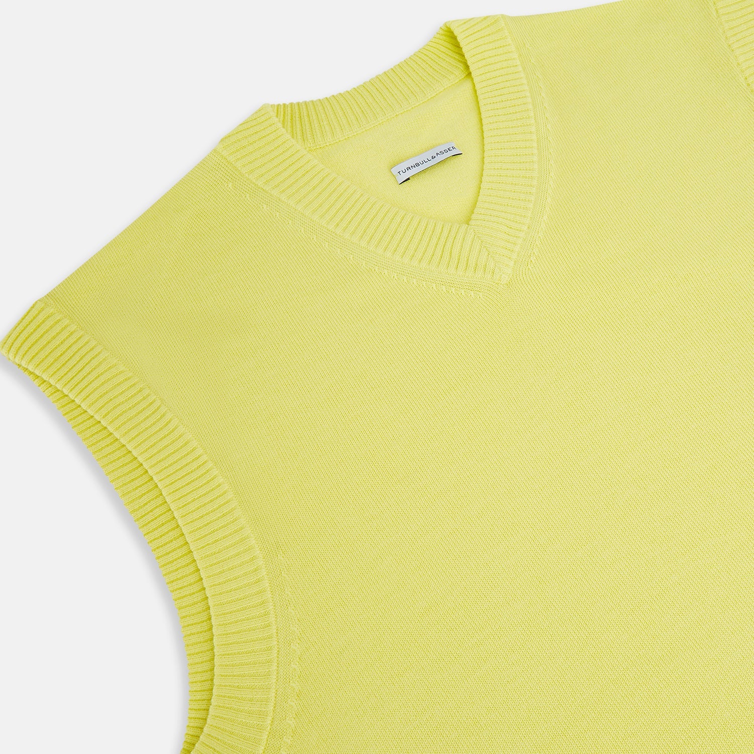 View 2 of product Bright Yellow Fine Merino V-Neck Vest