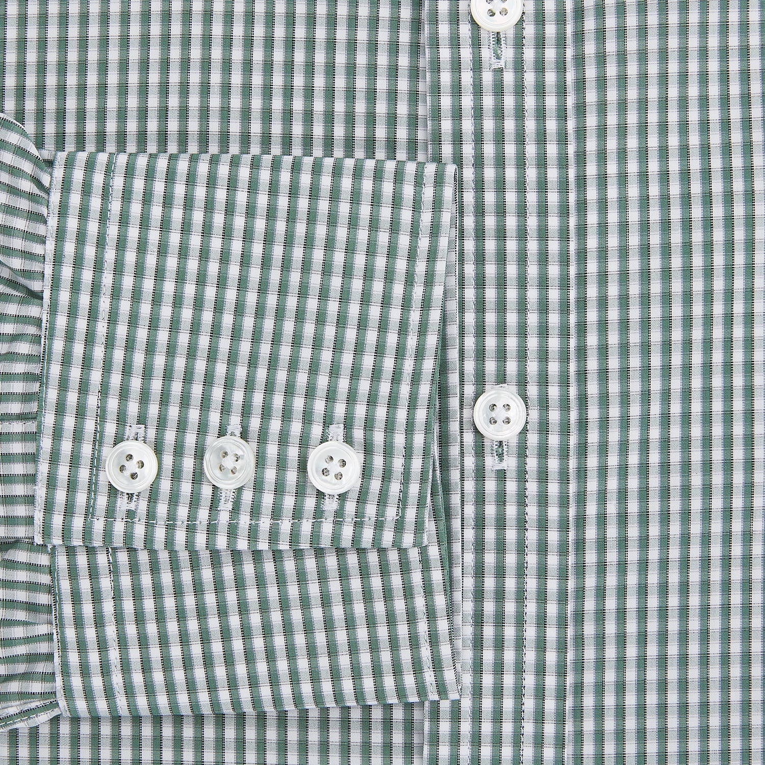 View 4 of product Green Fine Check Mayfair Shirt