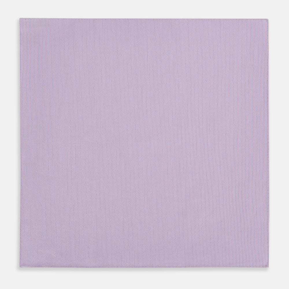 Lilac Pinstripe Hand-Rolled Handkerchief