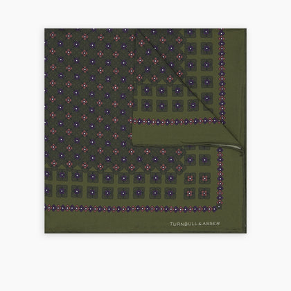 Green Rose Silk Pocket Square Image 4
