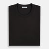 View 5 of product The Turnbull & Asser Dark Chocolate Short-Sleeve T-shirt features a crew neckline and quality fabric, shown against a white background to highlight its timeless appeal.