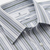 View 2 of product Green Multi Stripe Regular Fit Shirt with T&A Collar & 3 Button Cuffs