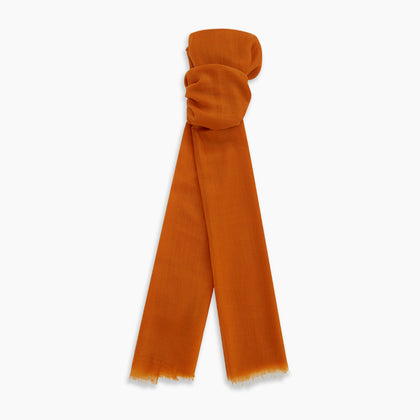 Orange Cashmere Scarf Image 2