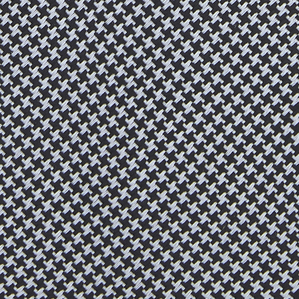 White and black houndstooth Woven Silk Tie