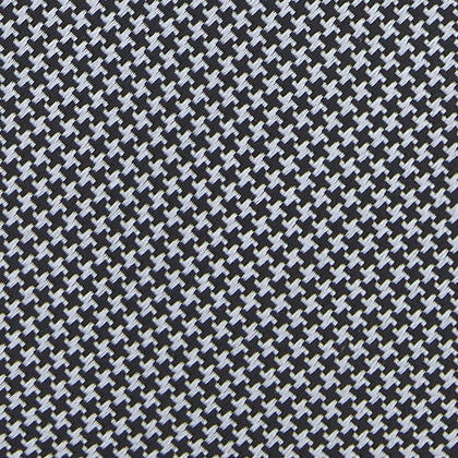 White and black houndstooth Woven Silk Tie Image 2