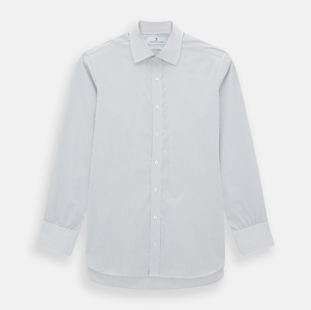 Forest Melange and Red Graph Check Mayfair Shirt