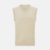 View 1 of product Cream Cashmere V-neck Vest