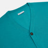 View 2 of product Turquoise Fine Merino V-Neck Cardigan
