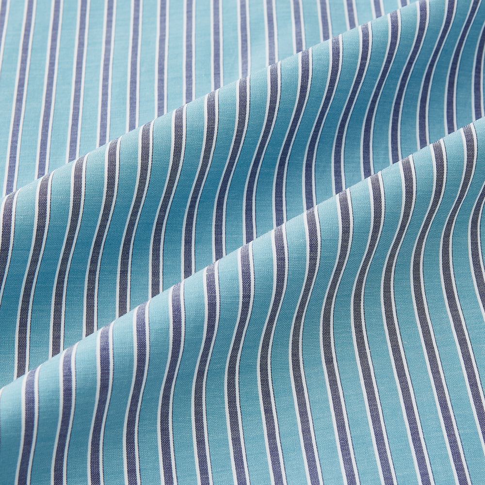 Turquoise Ticking Stripe Mayfair Shirt