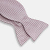 View 3 of product Pale Pink and White Square Silk Bow Tie