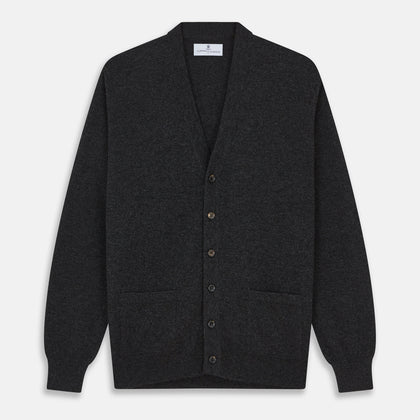 Charcoal Lachlan Cashmere Cardigan