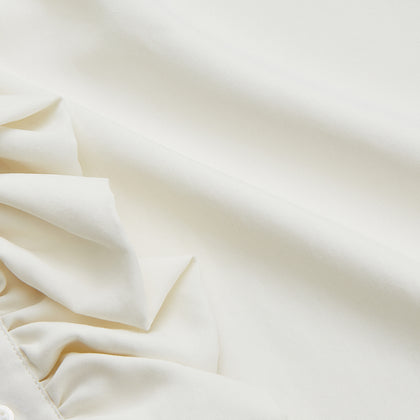Cream Silk Regular Fit Ruffle-Front Wilfred Shirt Image 4