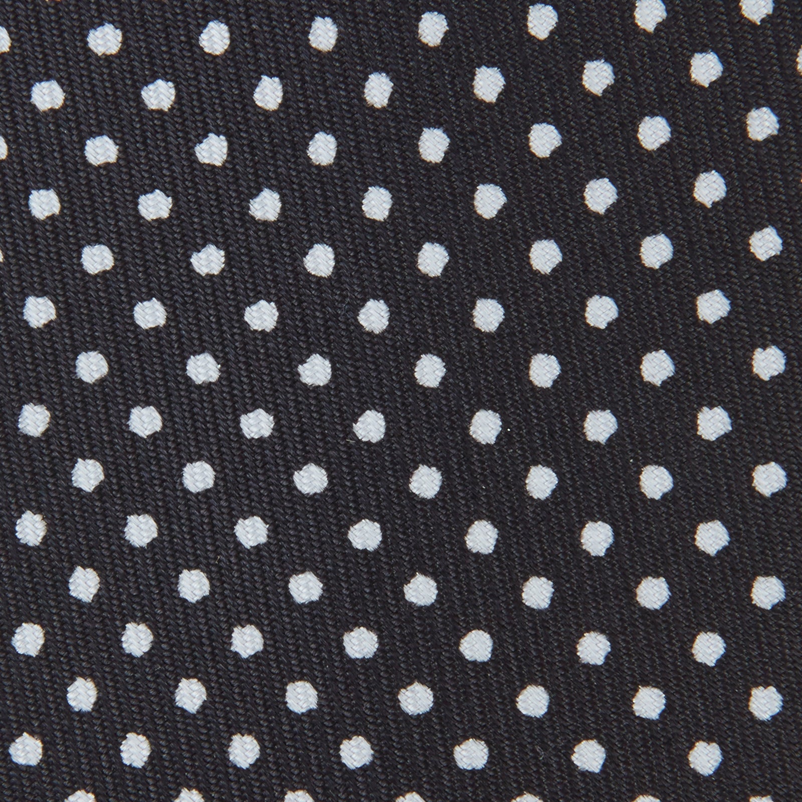 View 3 of product Black and White Small Spot Printed Silk Tie