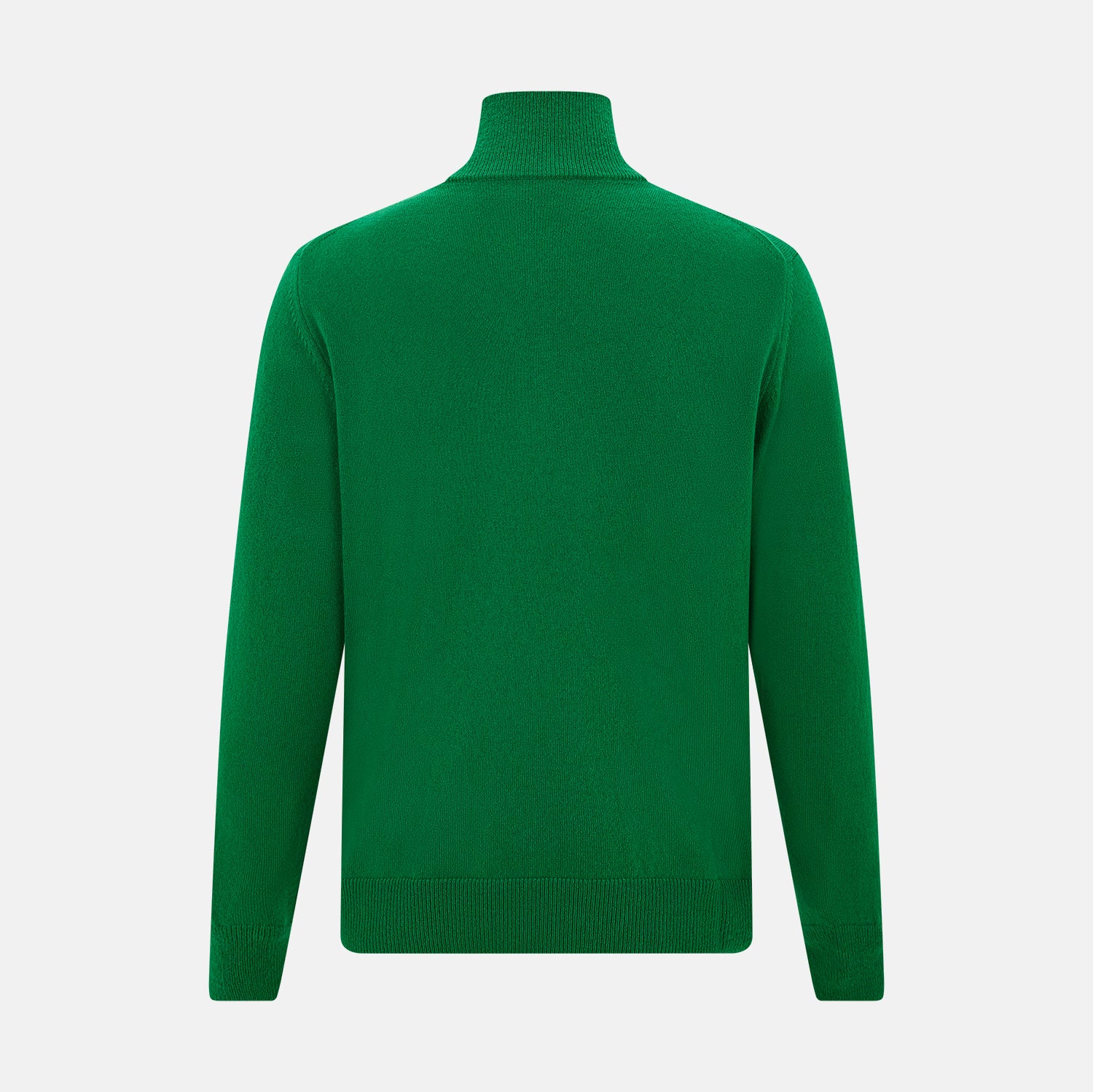 View 3 of product Grass Green Half-Zip Cashmere Jumper
