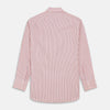 View 5 of product Orange and White Stripe Cotton Regular Fit Mayfair Shirt