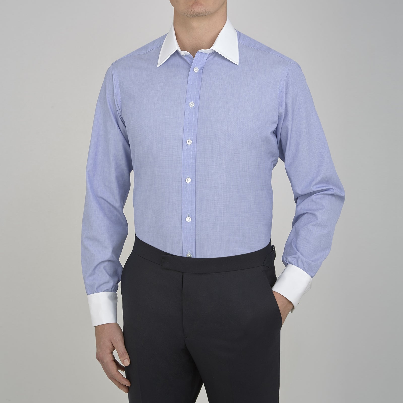 View 2 of product The Wall Street Shirt with White T&A Collar as seen on Gordon Gekko