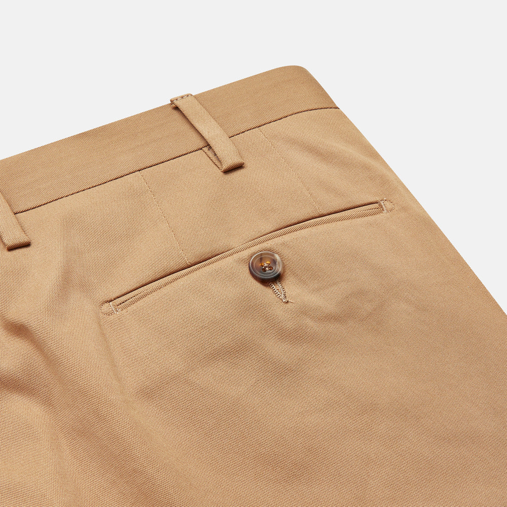 Camel Front Pleated Manson Trouser