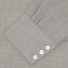 Grey Cashmere Blend Shirt with T&A Collar and 3-Button Cuffs