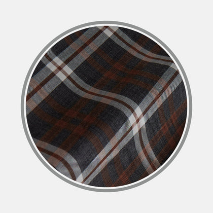 Rust Check Cotton Fabric