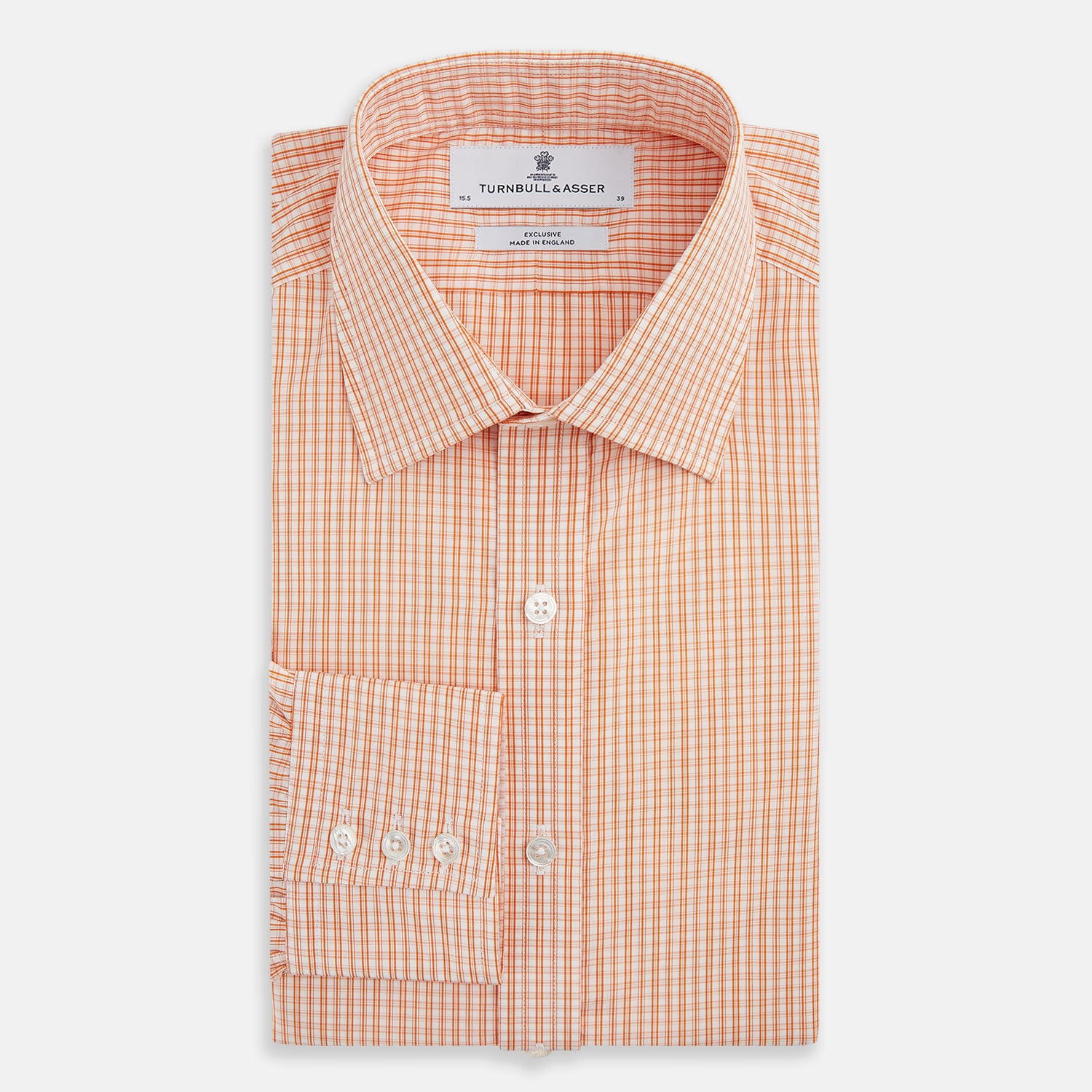View 5 of product Orange Micro Check Mayfair Shirt