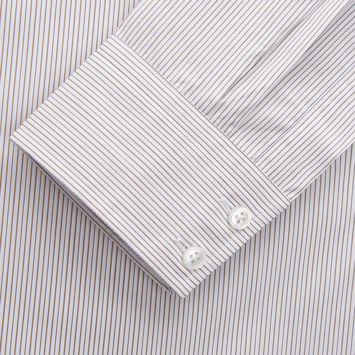 Sandstone Multi Stripe Cotton Tailored Fit Shelton Shirt Image 2