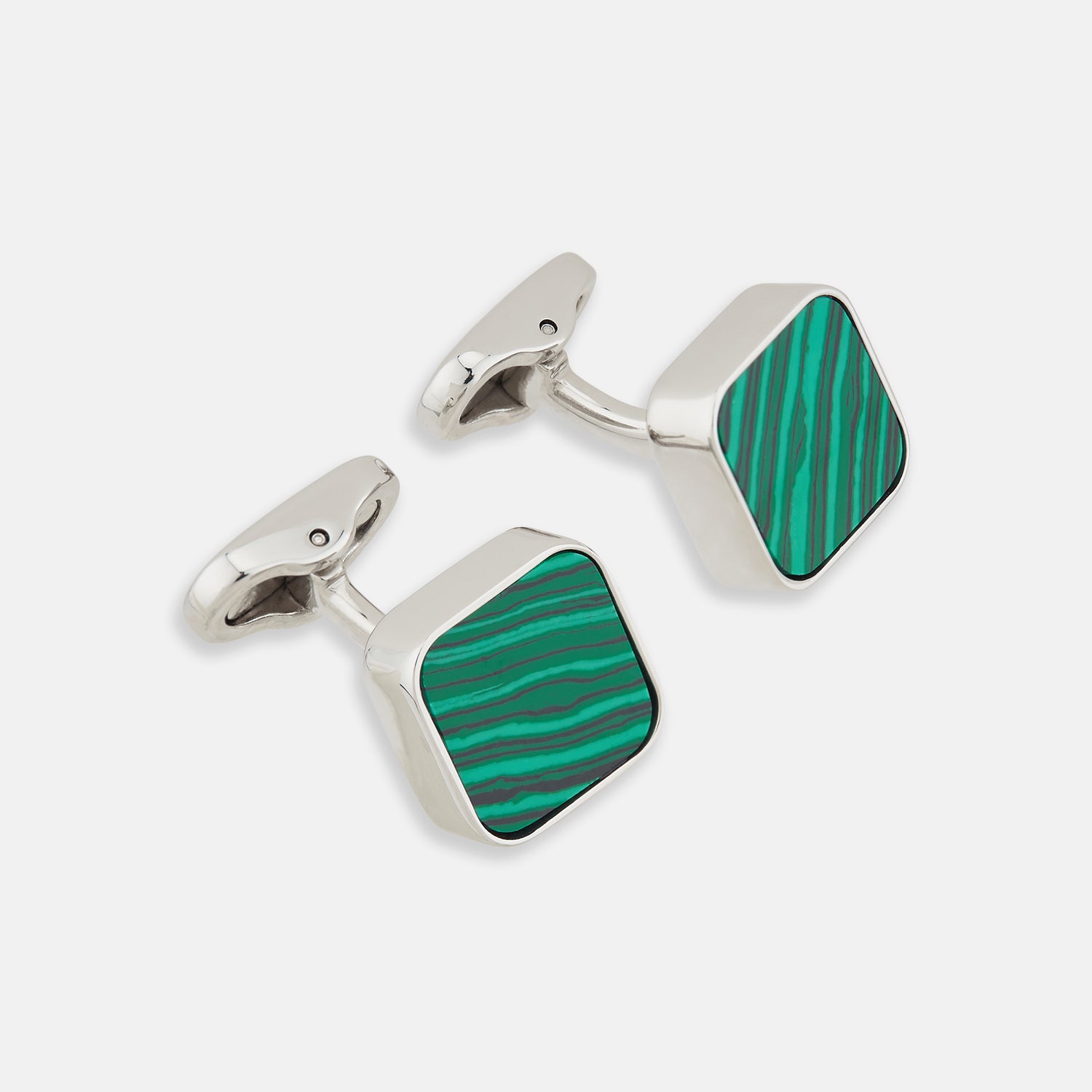 View 1 of product Malachite Square Cufflinks